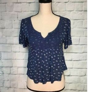 Abercrombie Girls Top sz L Crop  Floral Boho fit